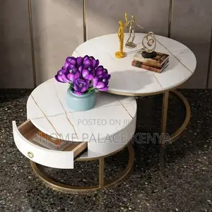 Coffee Table; Luxury Nesting Coffee Table Set for Modern Lounge