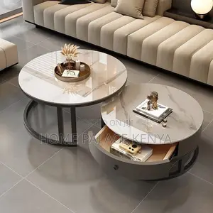 Coffee Table; Luxury Nesting Coffee Table Set for Modern Lounge