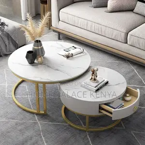 Coffee Table; Luxury Nesting Coffee Table Set for Modern Lounge