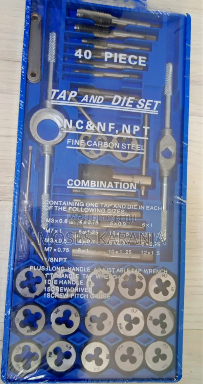 40-Piece Metric Tap and Die Threading Set