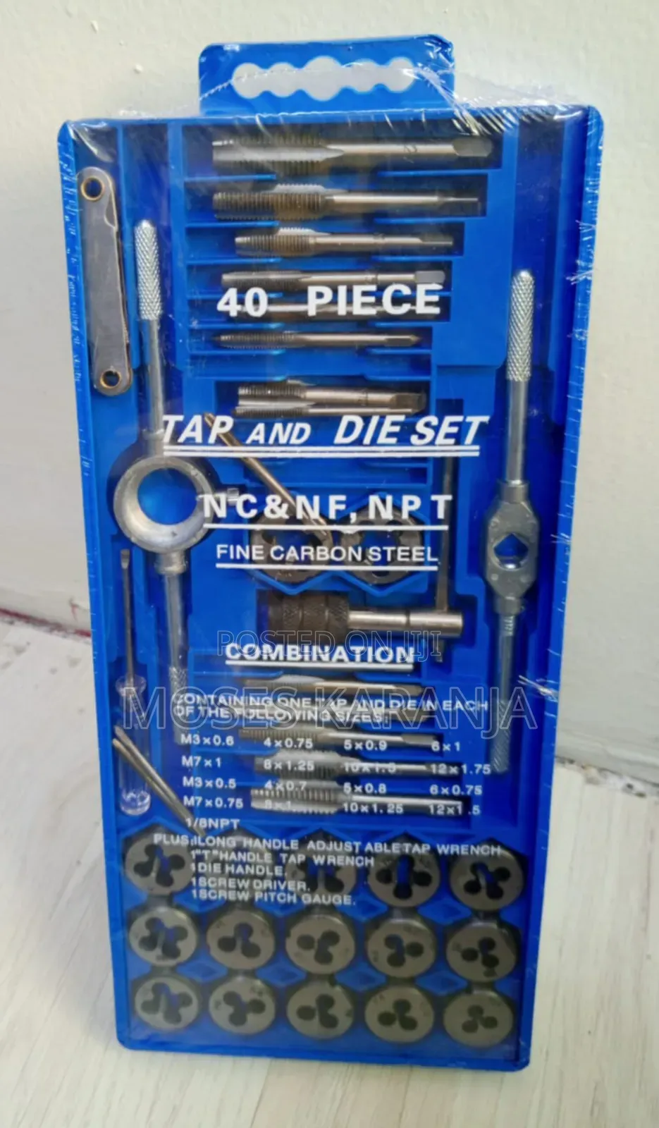 40-Piece Thread Tapper and Die Cutting Tool Set