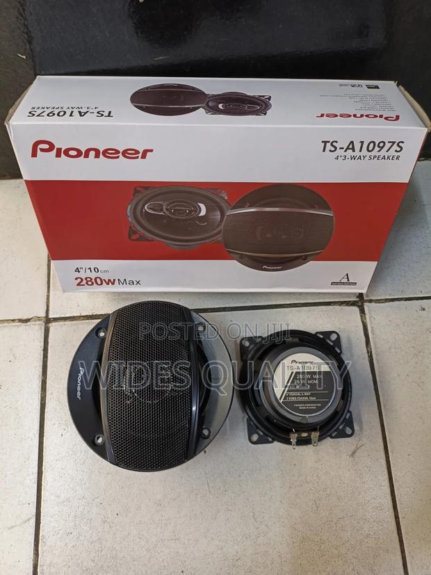 Pioneer TS-A1097S 4-Inch 3-Way Car Speakers Power Output 280W