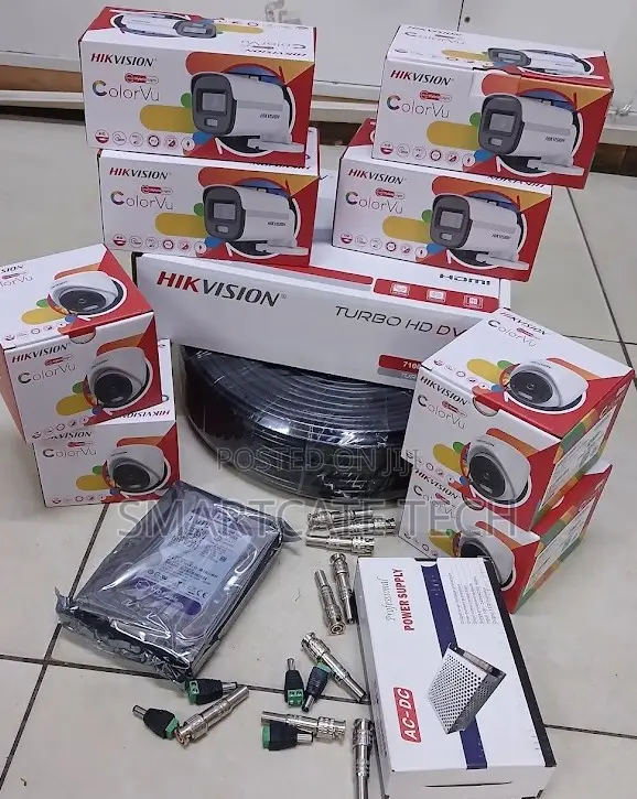 Hikvision 8CH HD ColorVu DVR 4 Dome 4 Bullet Camera System