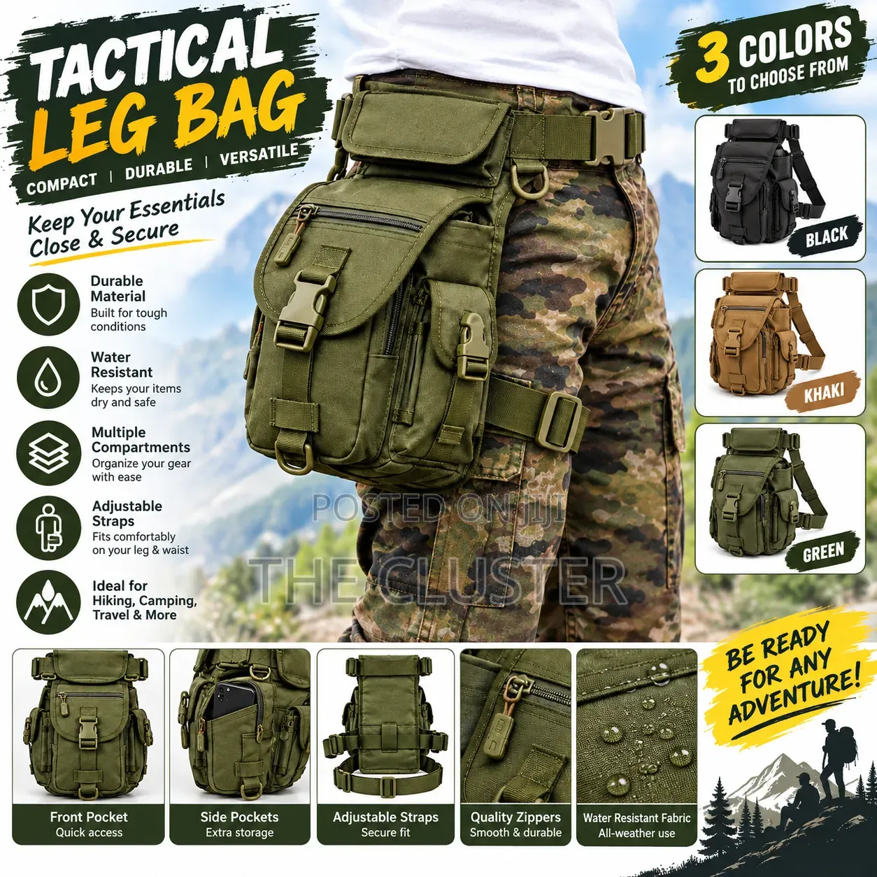 Tactical Leg Bag With Adjustable Waist Belt
