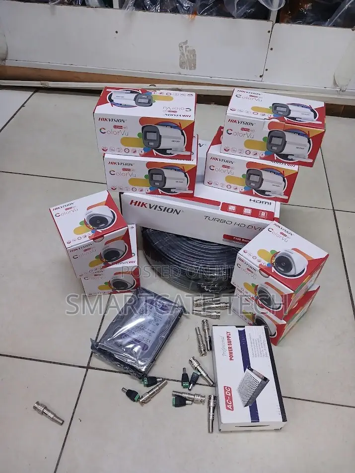 Hikvision 8CH HD DVR Security System 4 Dome 4 Bullet Cameras
