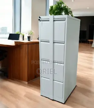 4-Drawer Cabinet With Vertical Locking Bar : Lockable Office Cabinet