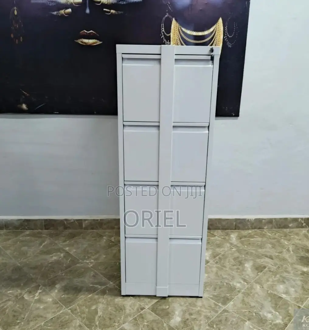 4-Drawer Cabinet With Vertical Locking Bar : Lockable Office Cabinet