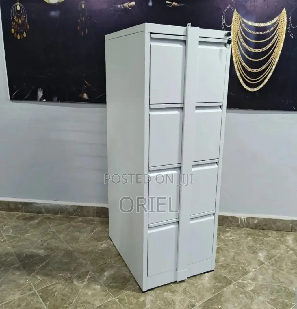 4-Drawer Cabinet With Vertical Locking Bar : Lockable Office Cabinet
