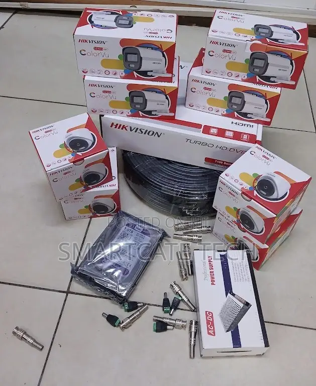 Hikvision 8CH HD DVR CCTV 4 Dome 4 Bullet Security System