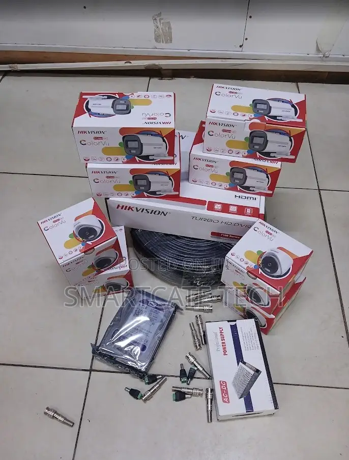 Hikvision 8CH HD ColorVu Surveillance 4 Dome 4 Bullet Camera Kit