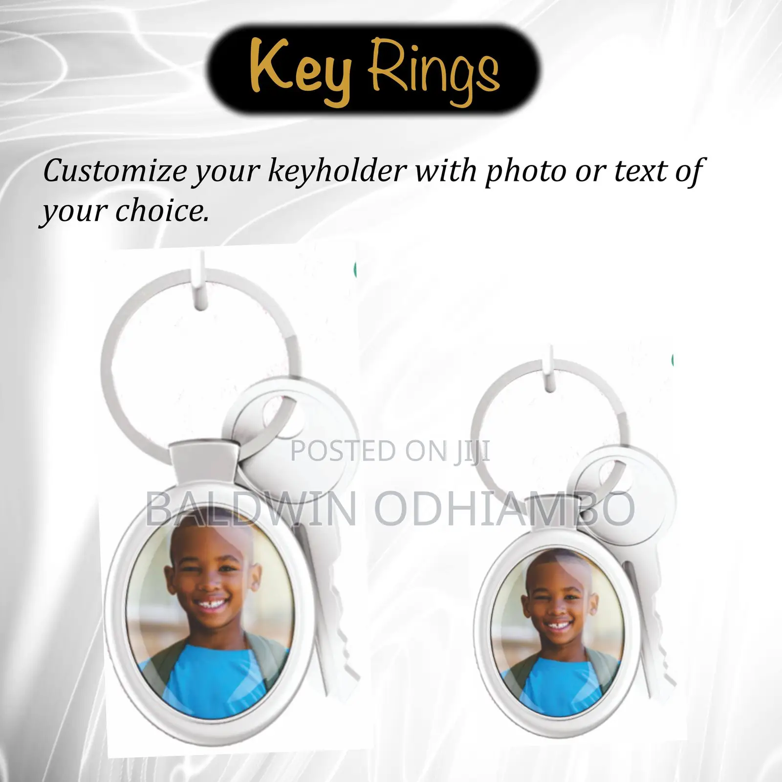 Custom Photo Keyrings – Personalized With Your Photo, Name or Message