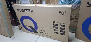 Skyworth 50Q6500G, 50-Inches QLED 2025 Frameless Google TV, Black