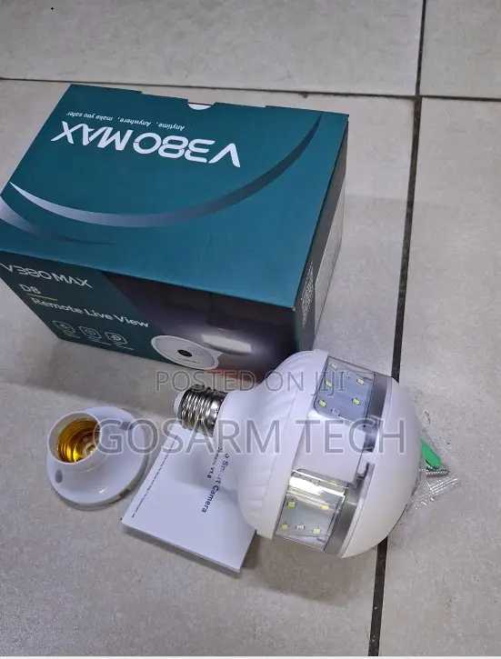 High-Performance V380 Max D8 Wifi Bulb Camera
