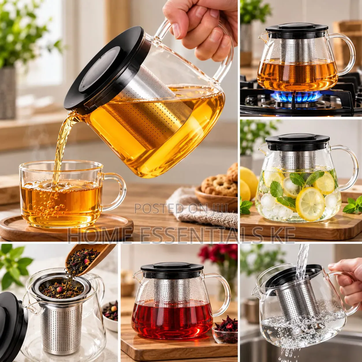 *Glass Teapot With Infuser*
 1000ml 1500mls