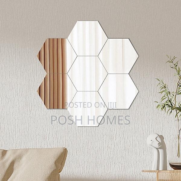 Modern Self Adhesive Hexagonal Mirriors - main view