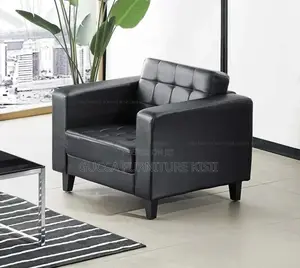 Single Leather Visitors Sofa