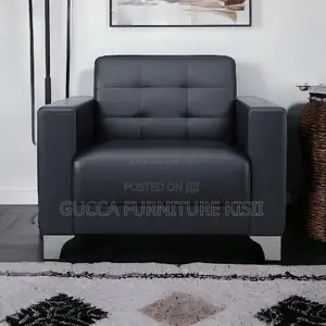 Single Leather Visitors Sofa
