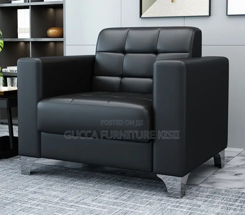 Single Leather Visitors Sofa