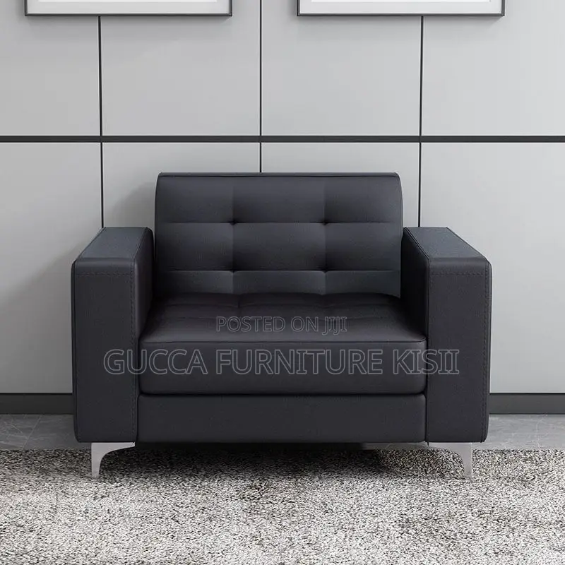 Single Leather Visitors Sofa