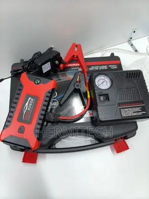 Car Battery Jump Starter With Built-in Portable Air Compressor