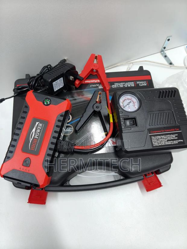 Car Battery Jump Starter With Built-in Portable Air Compressor