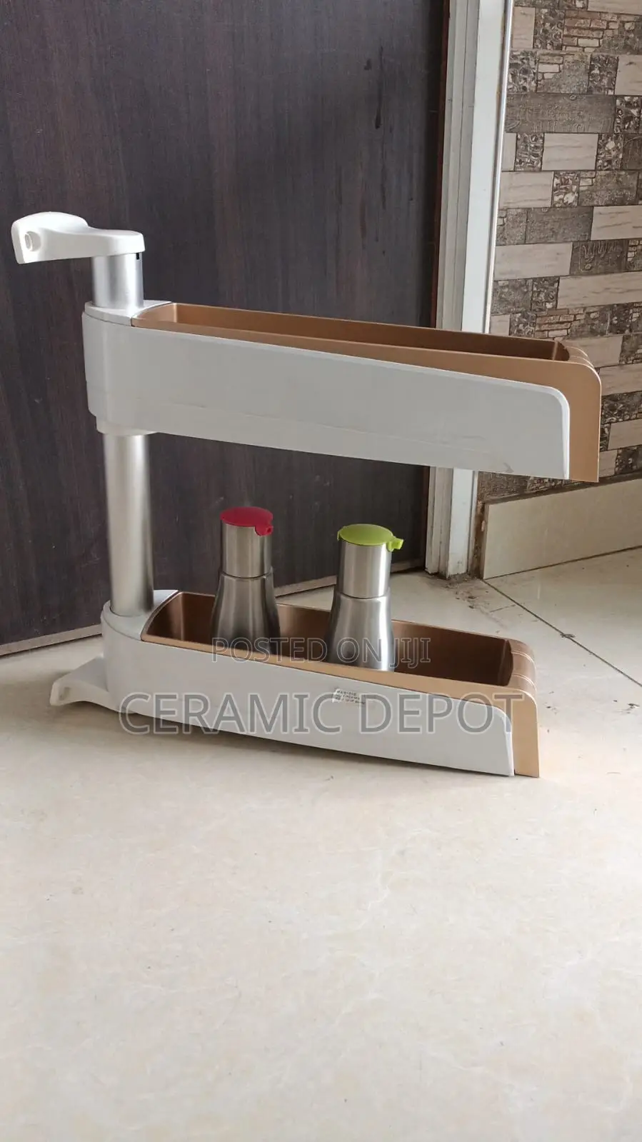 Rotating Wall Hanging Rack 2 Compartments