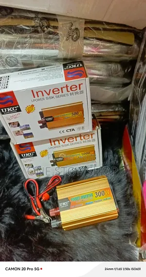 300w Inverter With Heavy Red_black Cables Clips Directly Into Battery