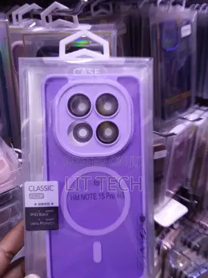 Purple MagSafe Transluscent Case Explicitlyfor HM NOTE 15 Pro 4G