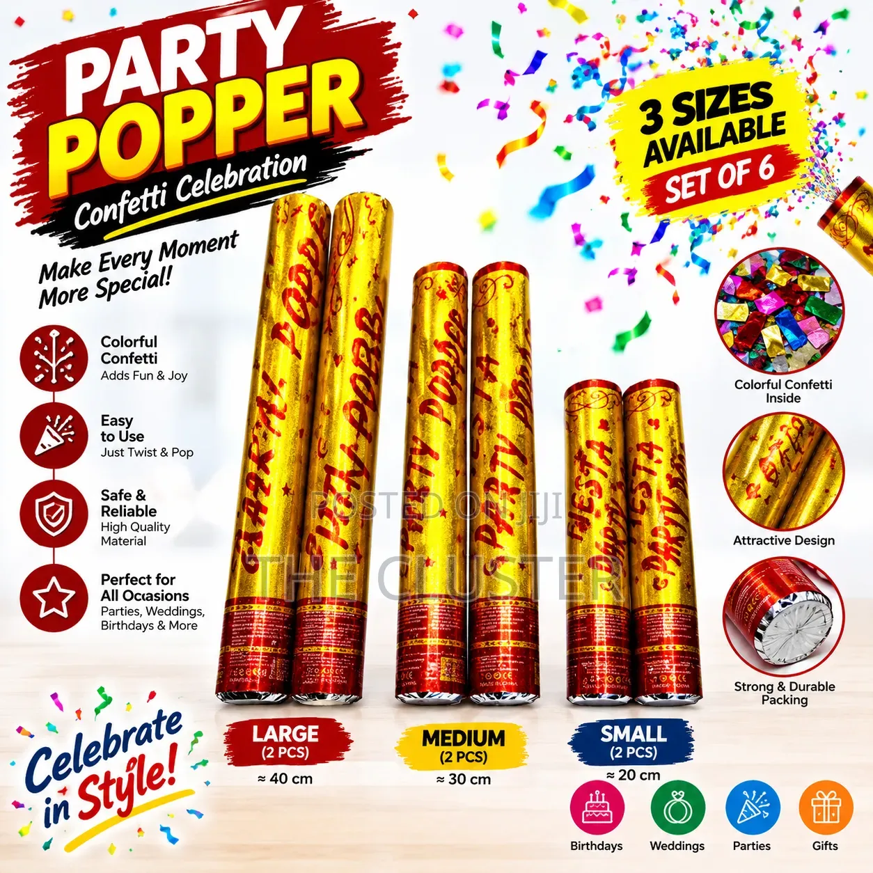 party Popper 30cm40cm50cm