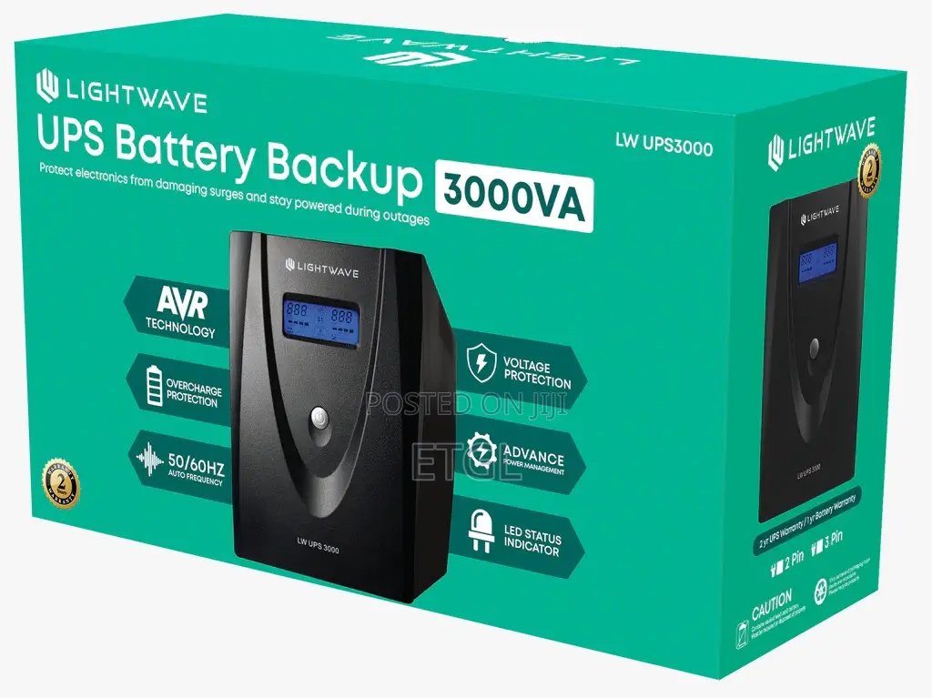 Lightwave Lw 3000va 3 Pin Ups – Lw Ups3000