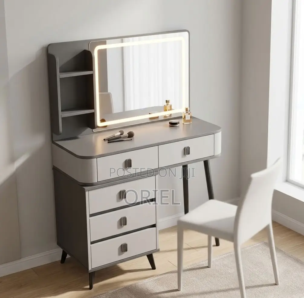 Dressing Table : Gray Vanity Dressing Table
