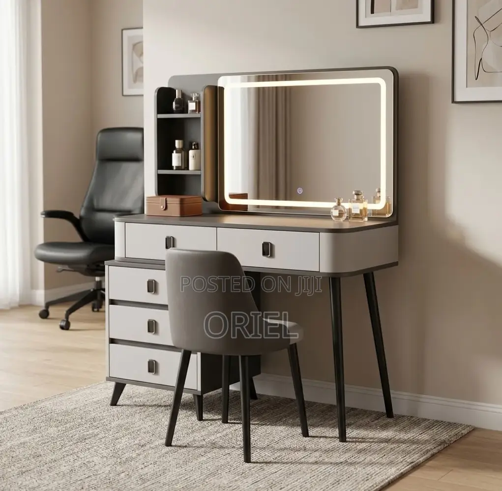 Dressing Table : Gray Vanity Dressing Table
