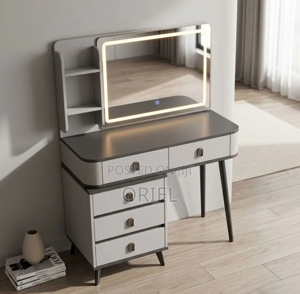 Dressing Table : Gray Vanity Dressing Table