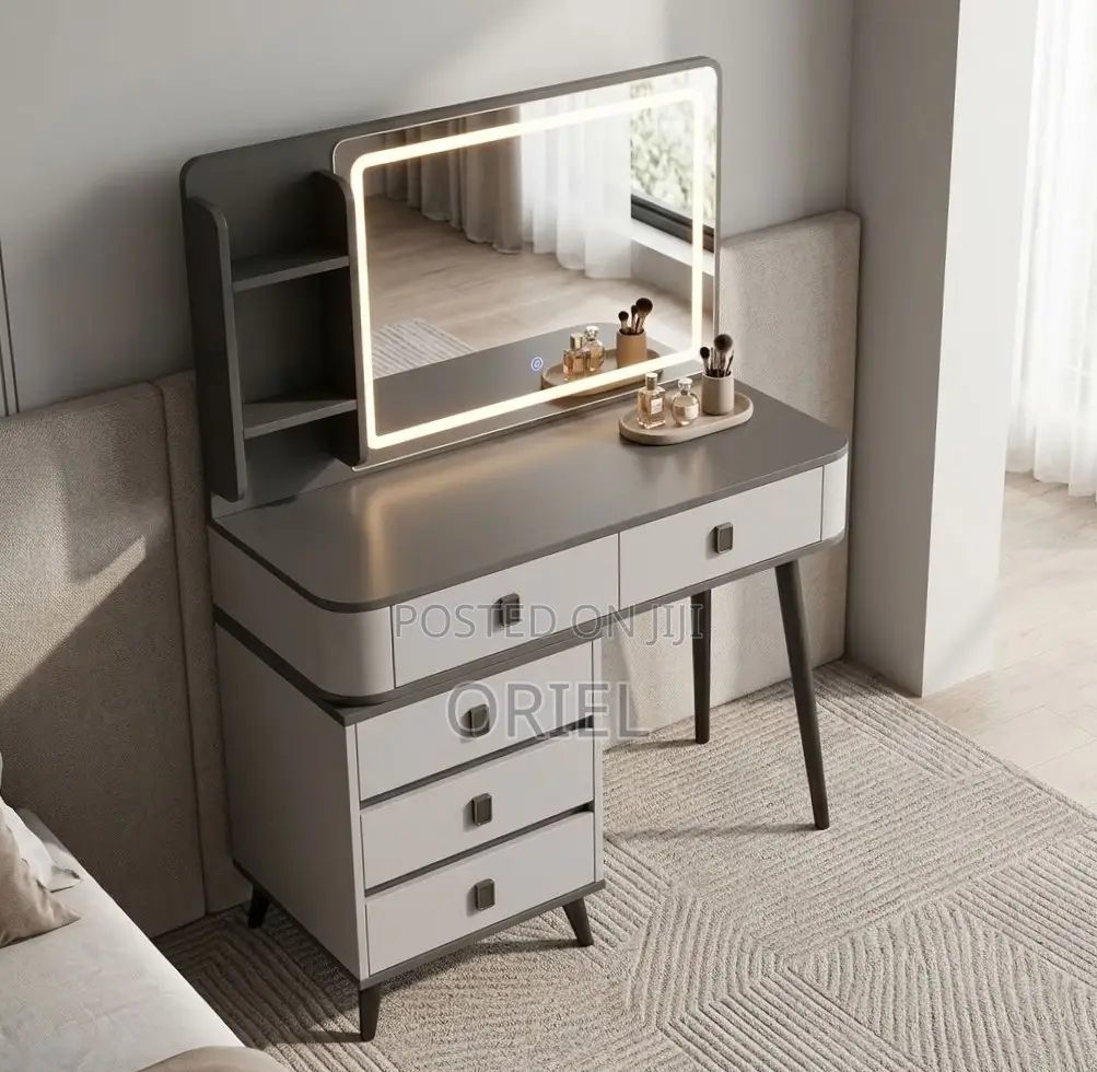 Dressing Table : Gray Vanity Dressing Table
