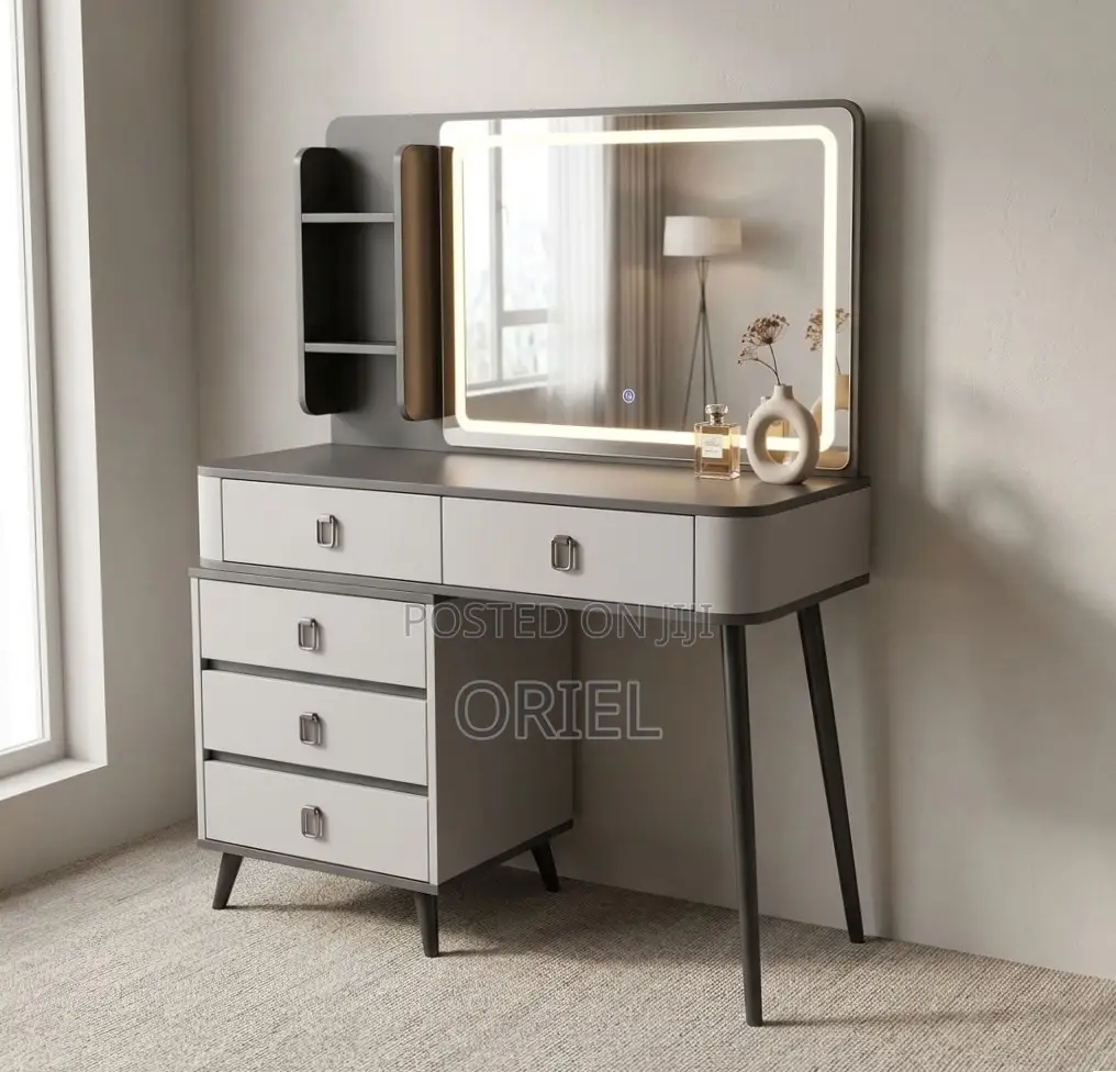 Dressing Table : Gray Vanity Dressing Table