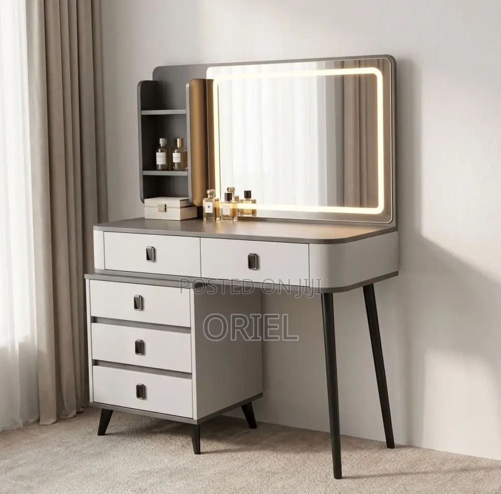 Dressing Table : Gray Vanity Dressing Table