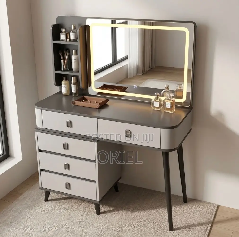 Dressing Table : Gray Vanity Dressing Table