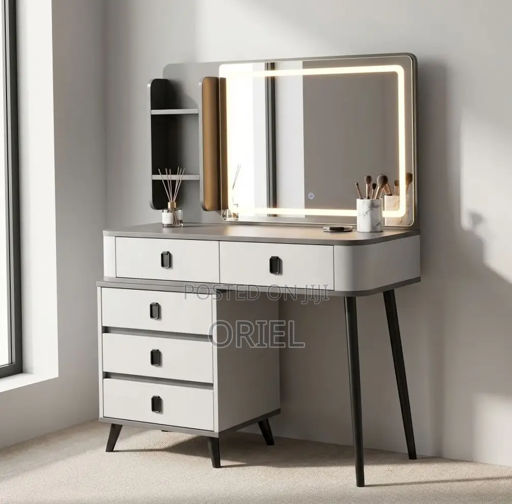 Dressing Table : Gray Vanity Dressing Table