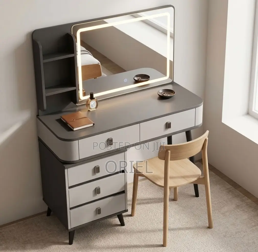 Dressing Table : Gray Vanity Dressing Table
