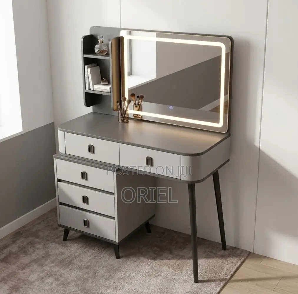 Dressing Table : Gray Vanity Dressing Table