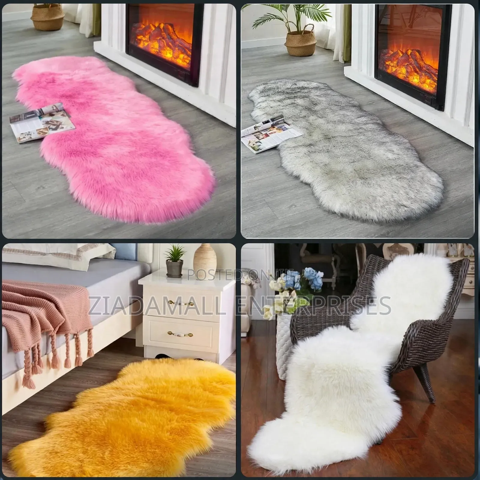 Soft Fluffy Bedside/Dashboard Chiwawa Mat 60x180cm-