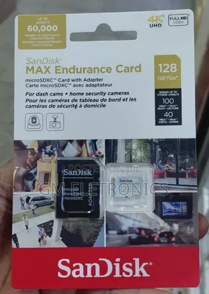 128GB MAX Endurance microSD Card + Adapter - Home Security Dash Cams