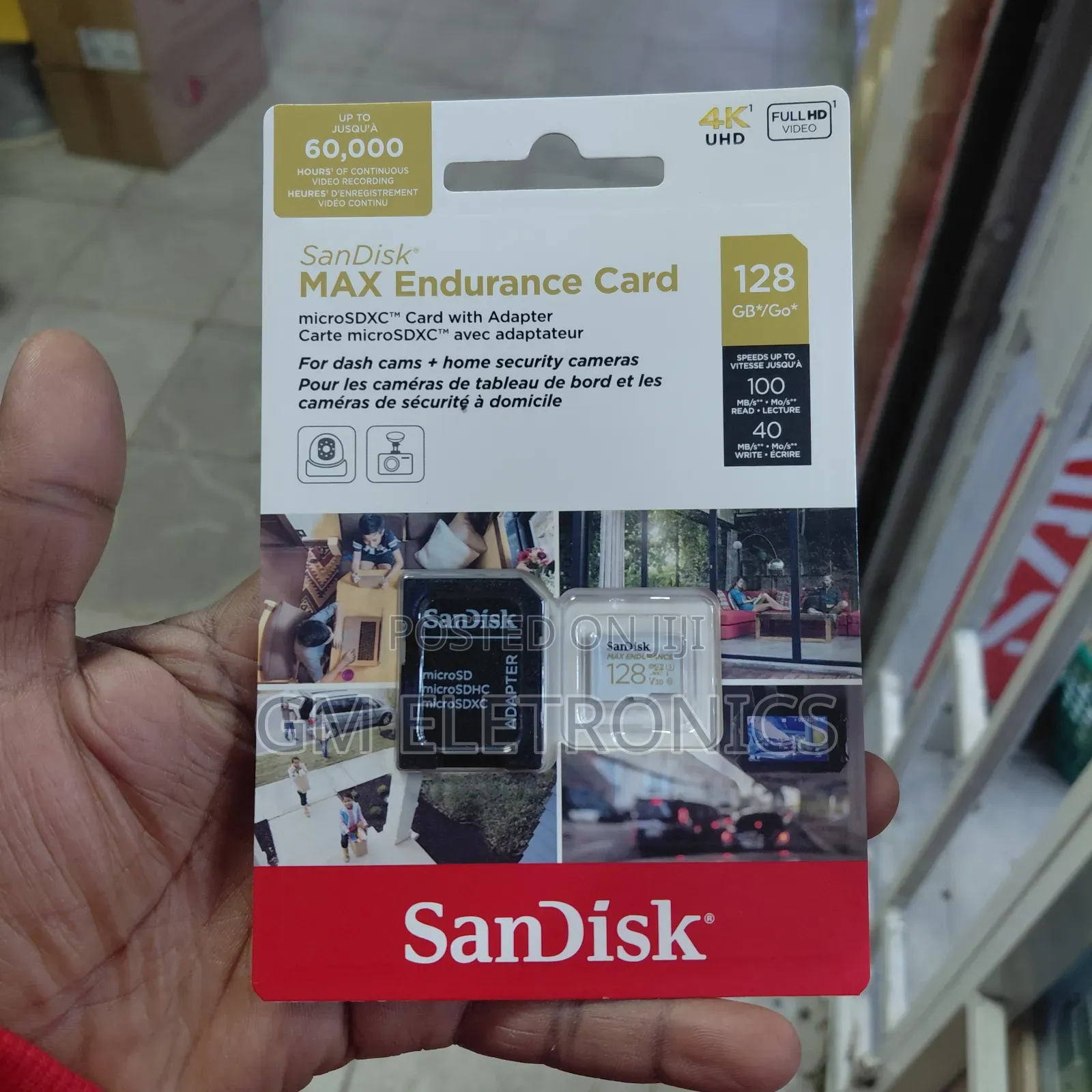 128GB MAX Endurance microSD Card + Adapter - Home Security Dash Cams