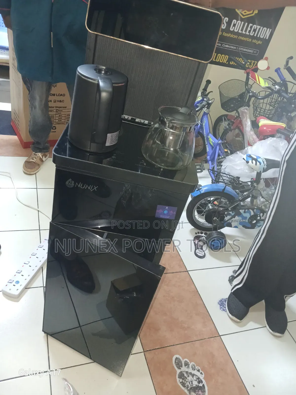 Black Nunix A3 Bottom-Loading Hot and Cold Water Dispenser