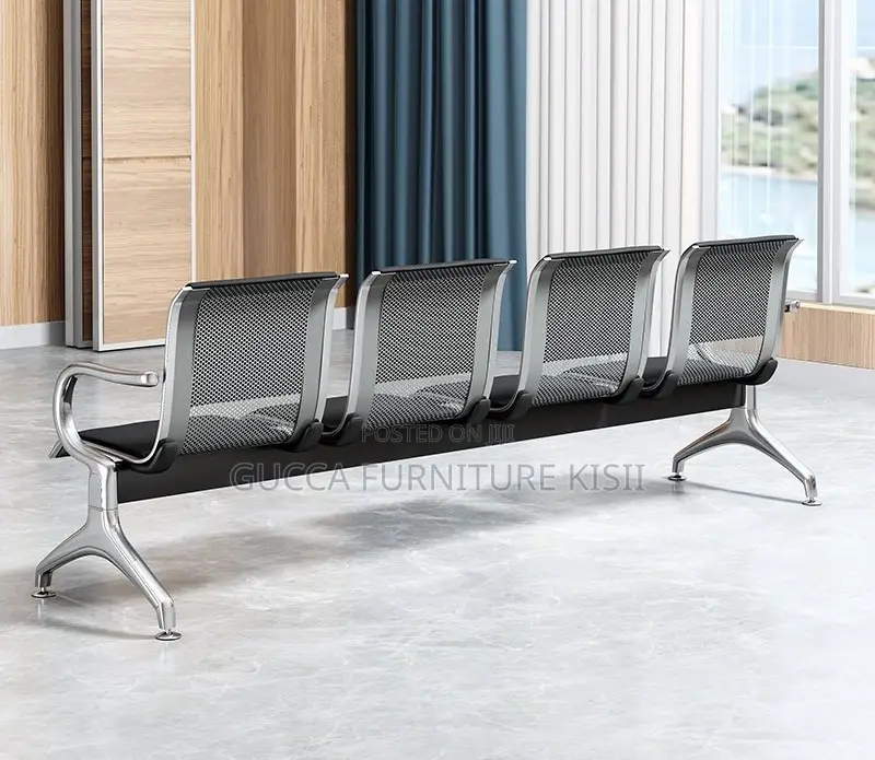 4-Link Padded Reception Waiting Bench