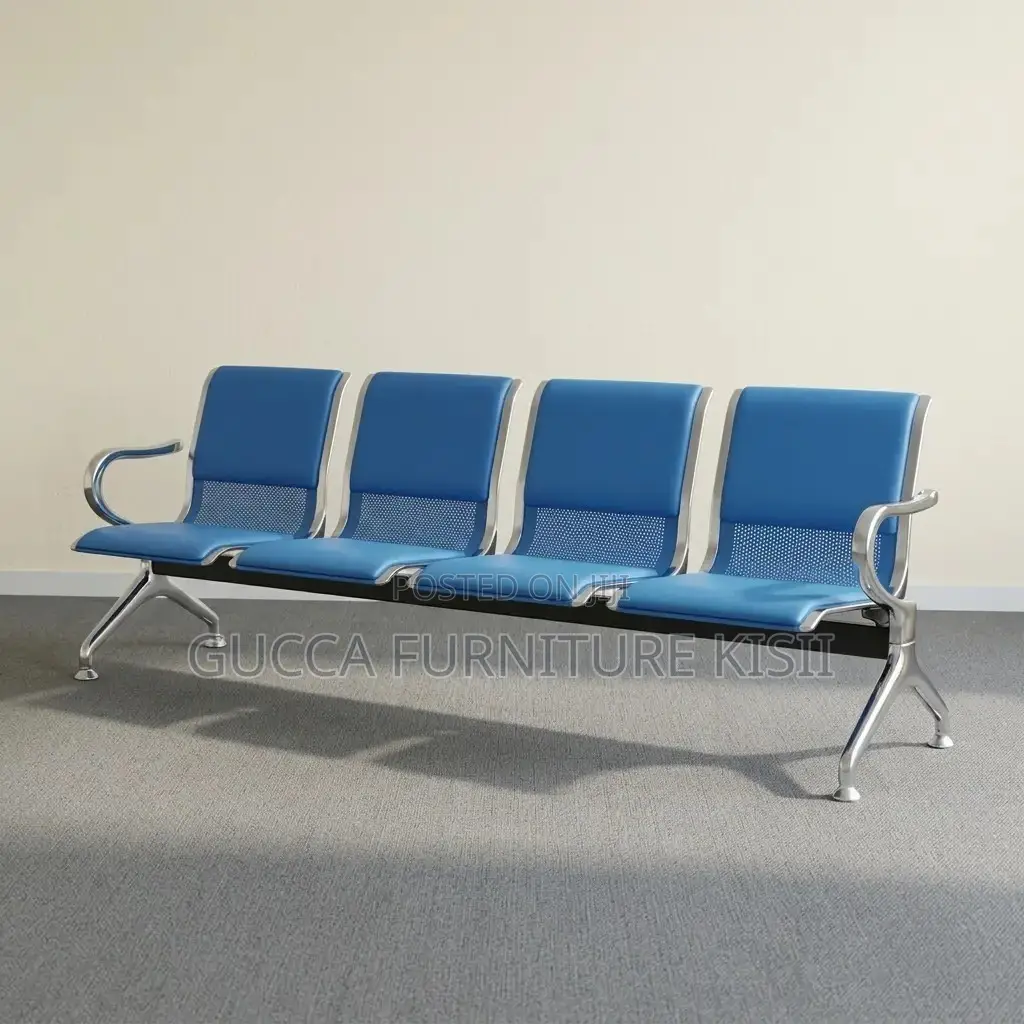 4-Link Padded Reception Waiting Bench