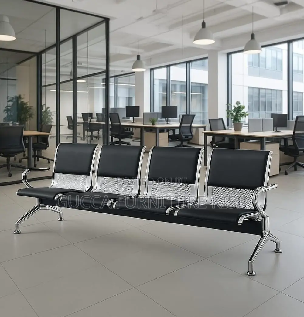 4-Link Padded Reception Waiting Bench