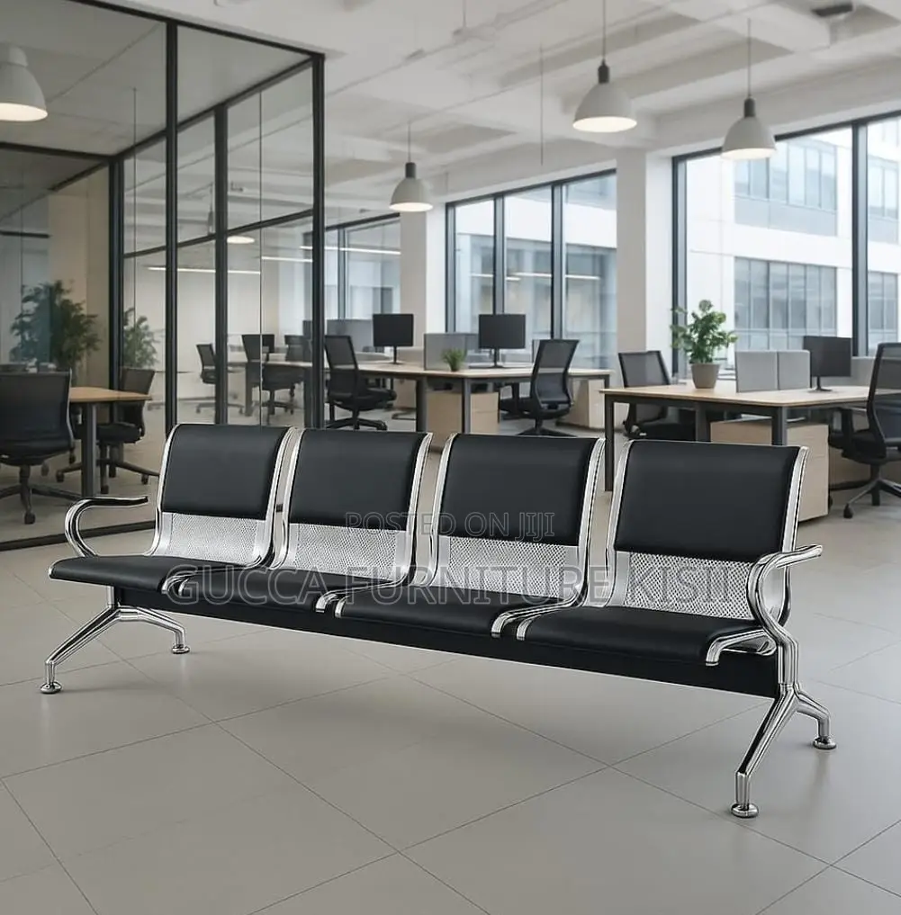 4-Link Padded Reception Waiting Bench
