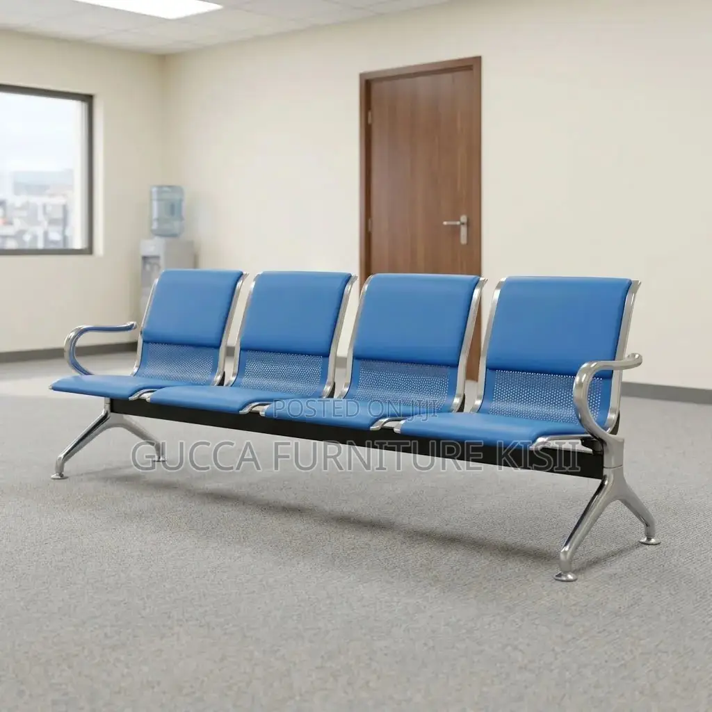 4-Link Padded Reception Waiting Bench
