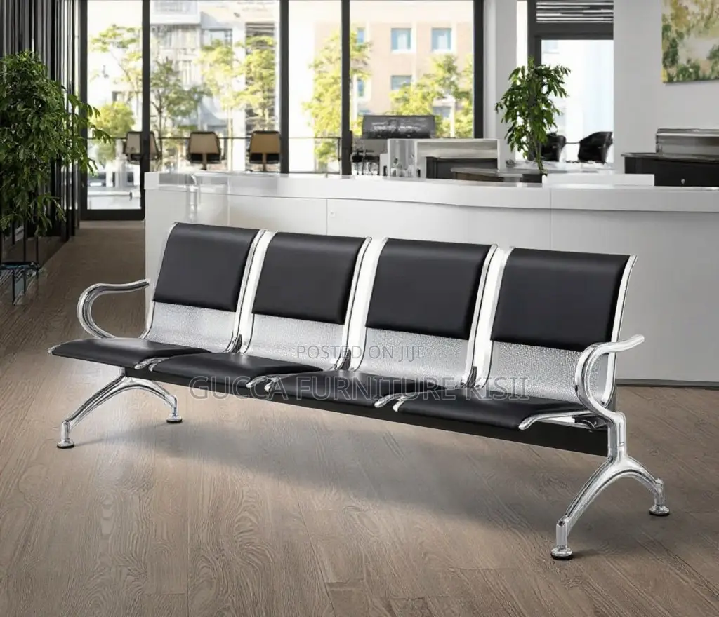 4-Link Padded Reception Waiting Bench